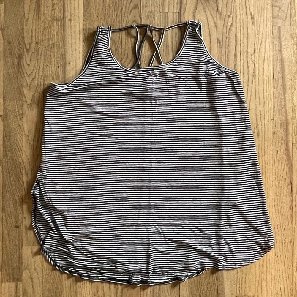 Maurices Black and White Striped Tank Top